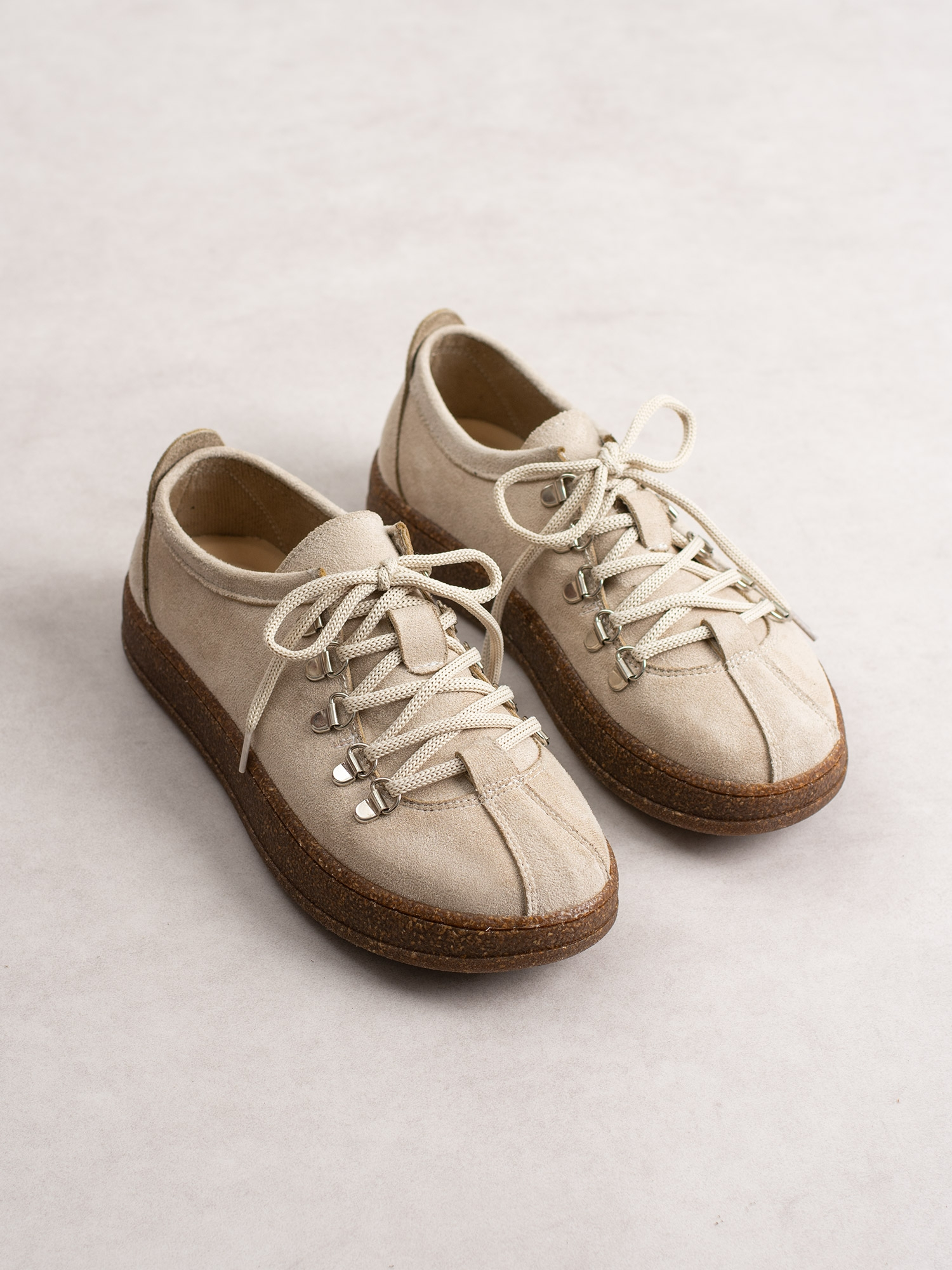 VERONA Krem Bağcıklı Kadın Sneakers