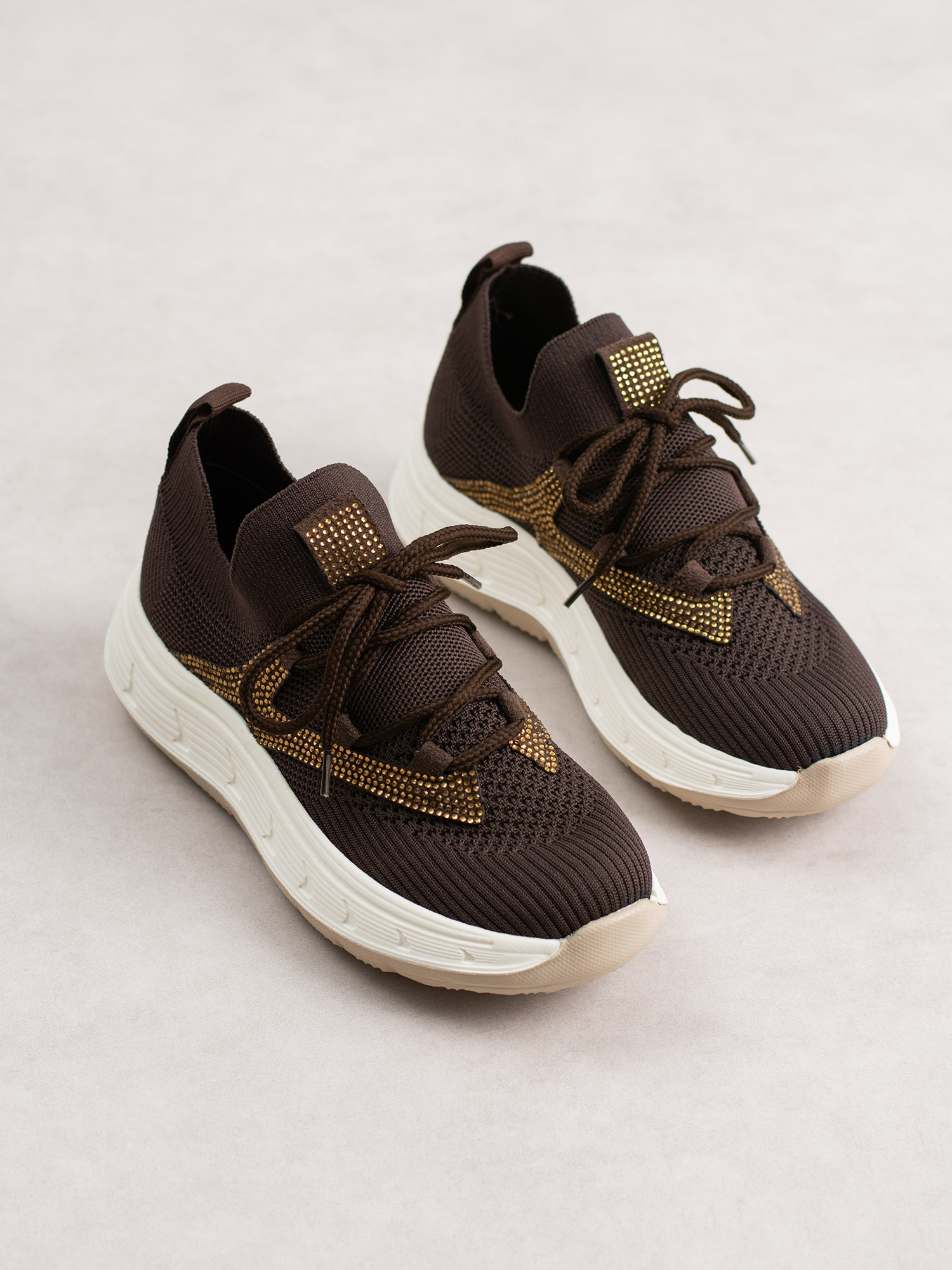 VİVO Kahve Triko Kadın Sneakers