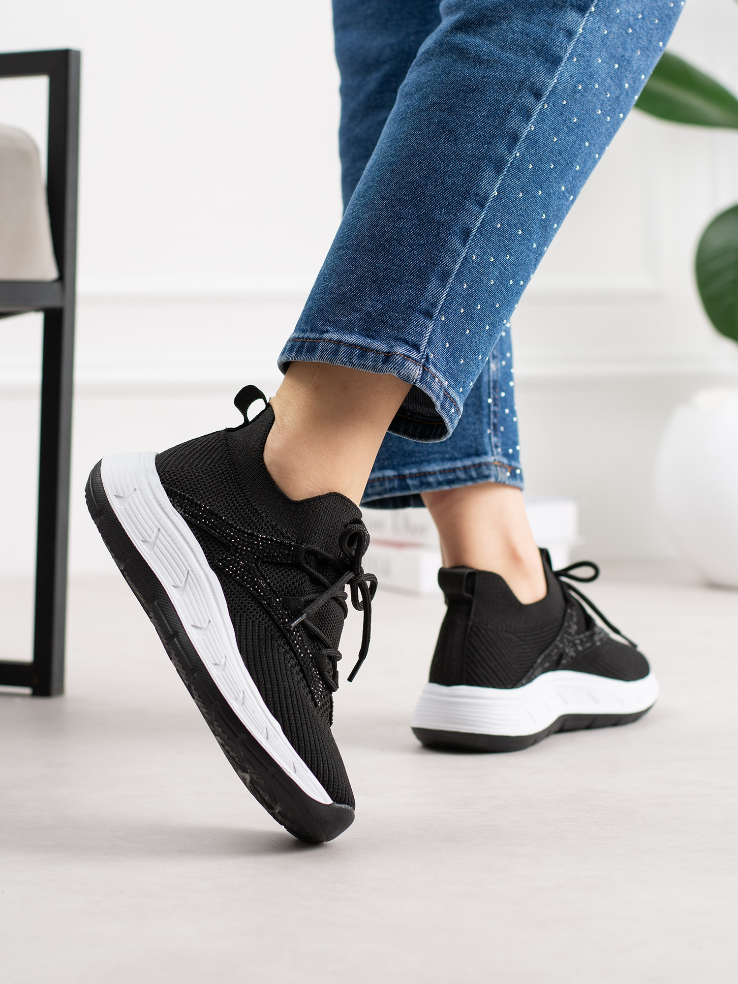 VİVO Siyah Triko Kadın Sneakers