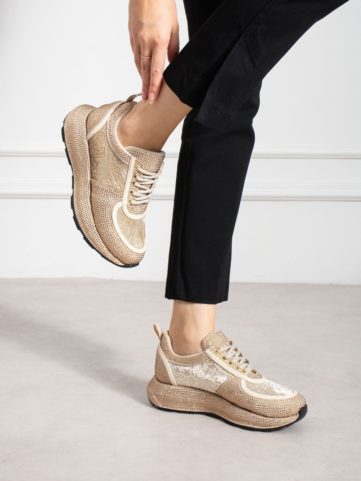 VOCHO Vizon Taşlı Kadın Sneakers