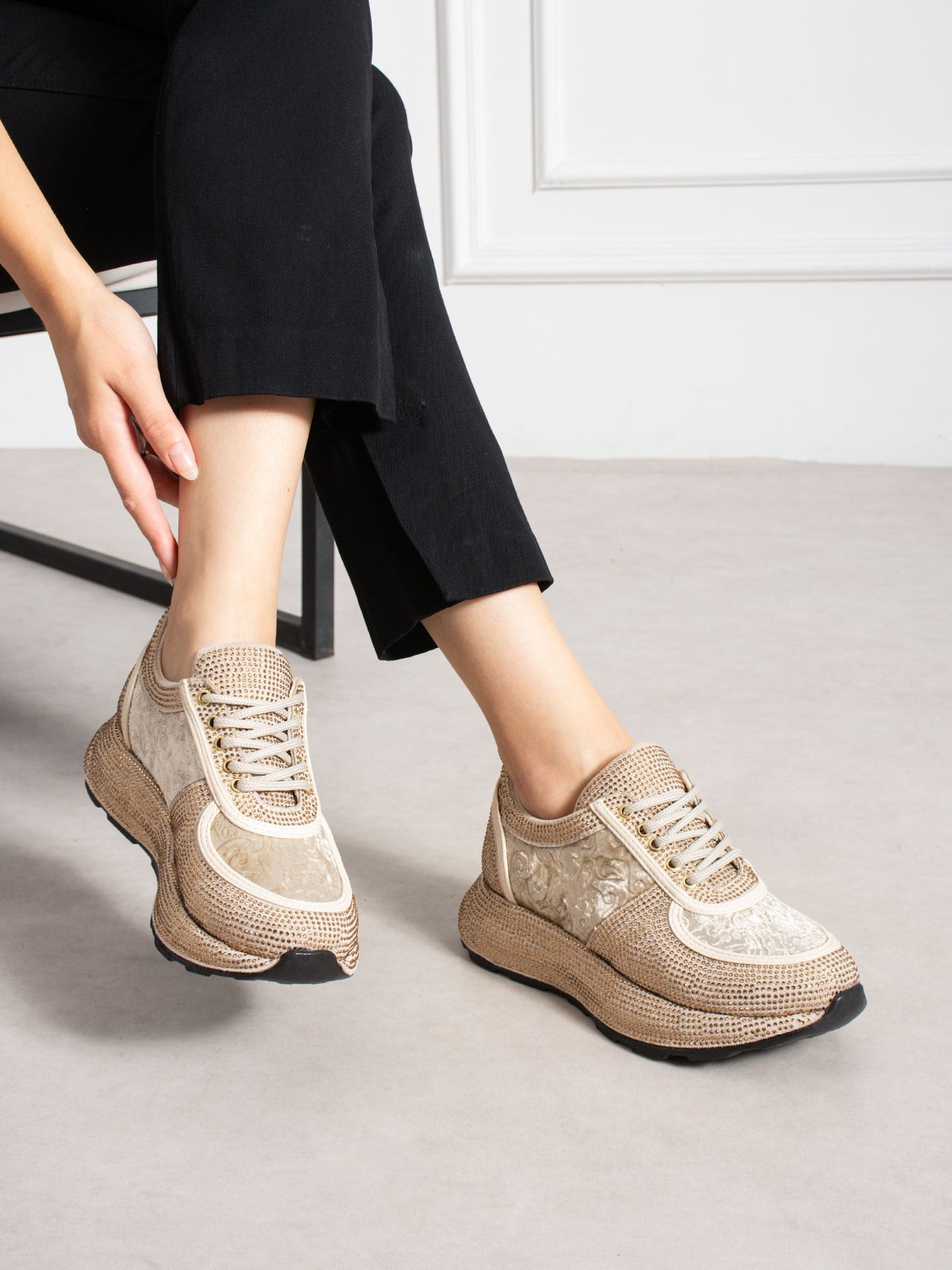 VOCHO Vizon Taşlı Kadın Sneakers