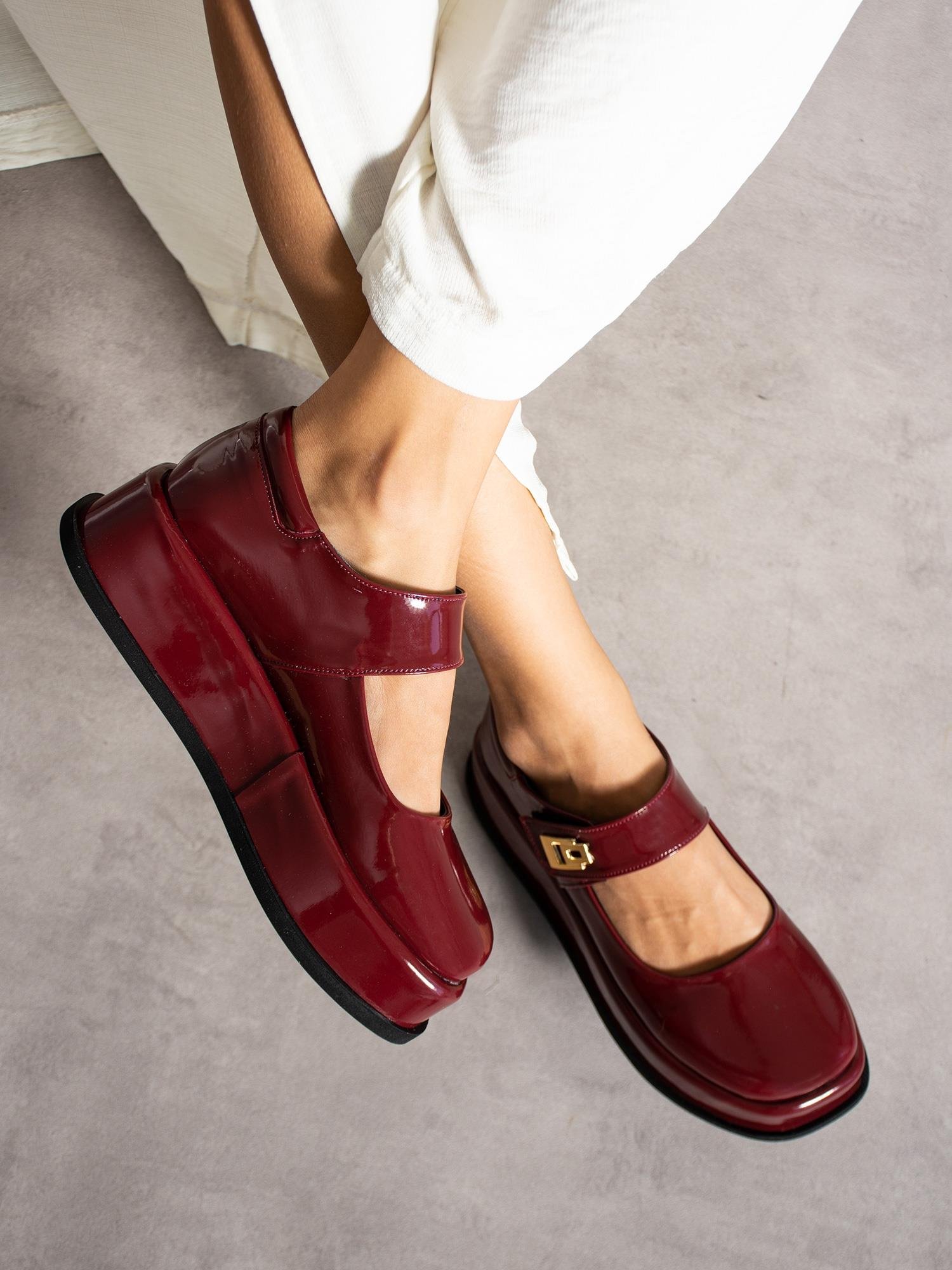 WEST Bordo Rugan Kadın Loafer