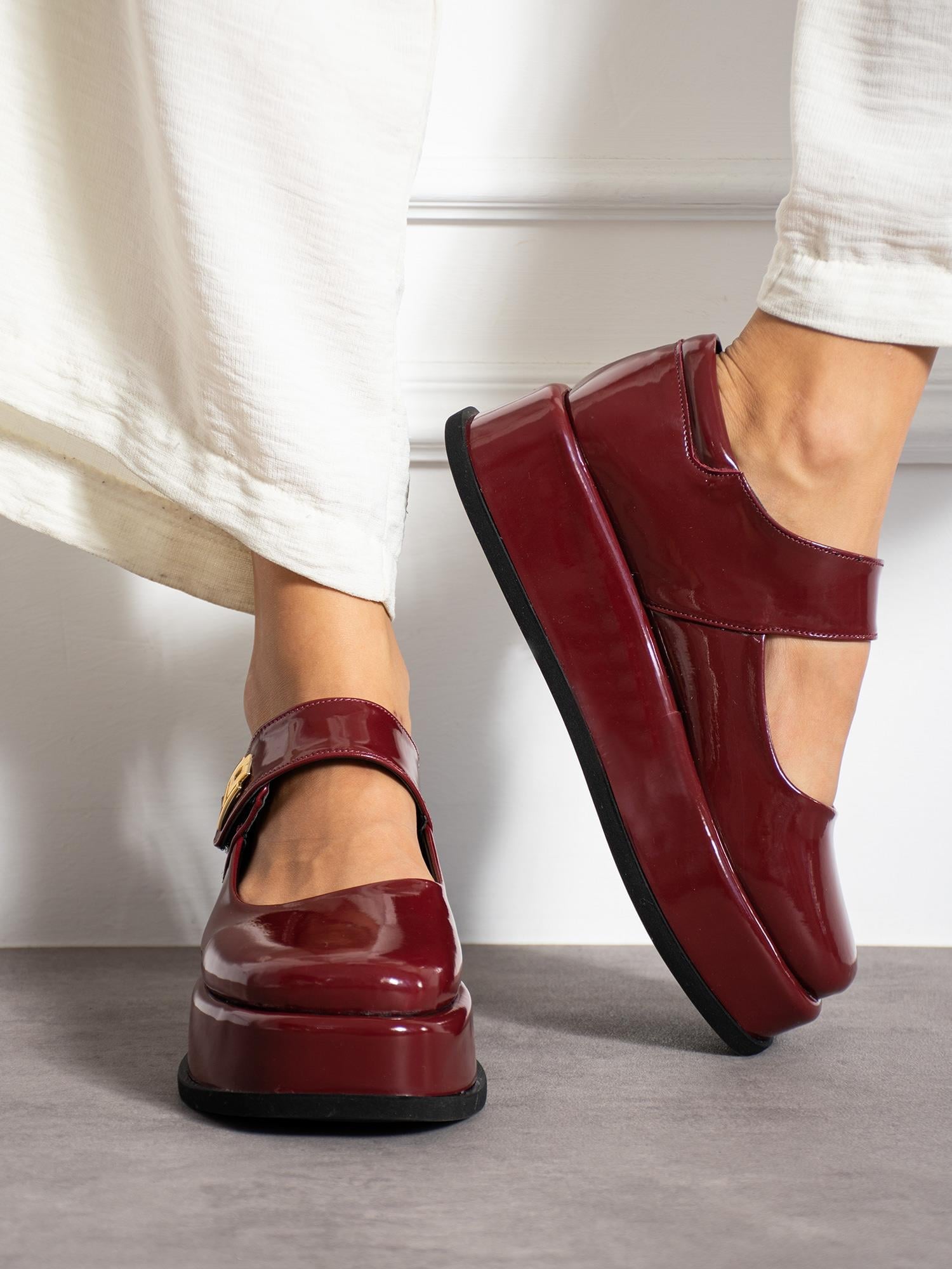 WEST Bordo Rugan Kadın Loafer