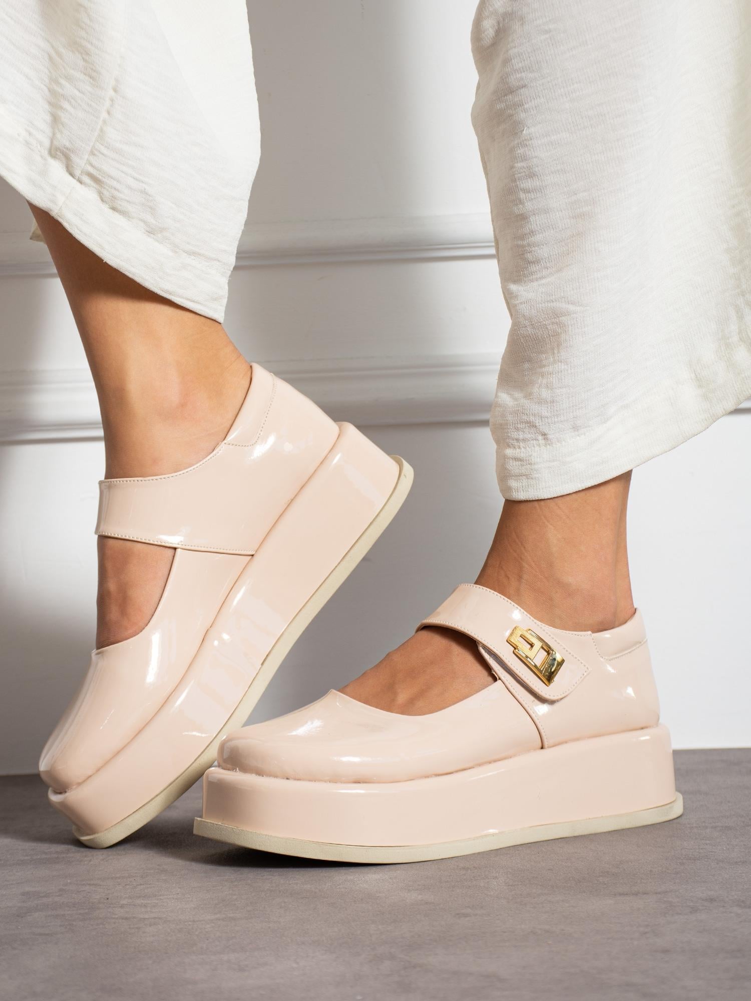 WEST Krem Rugan Kadın Loafer