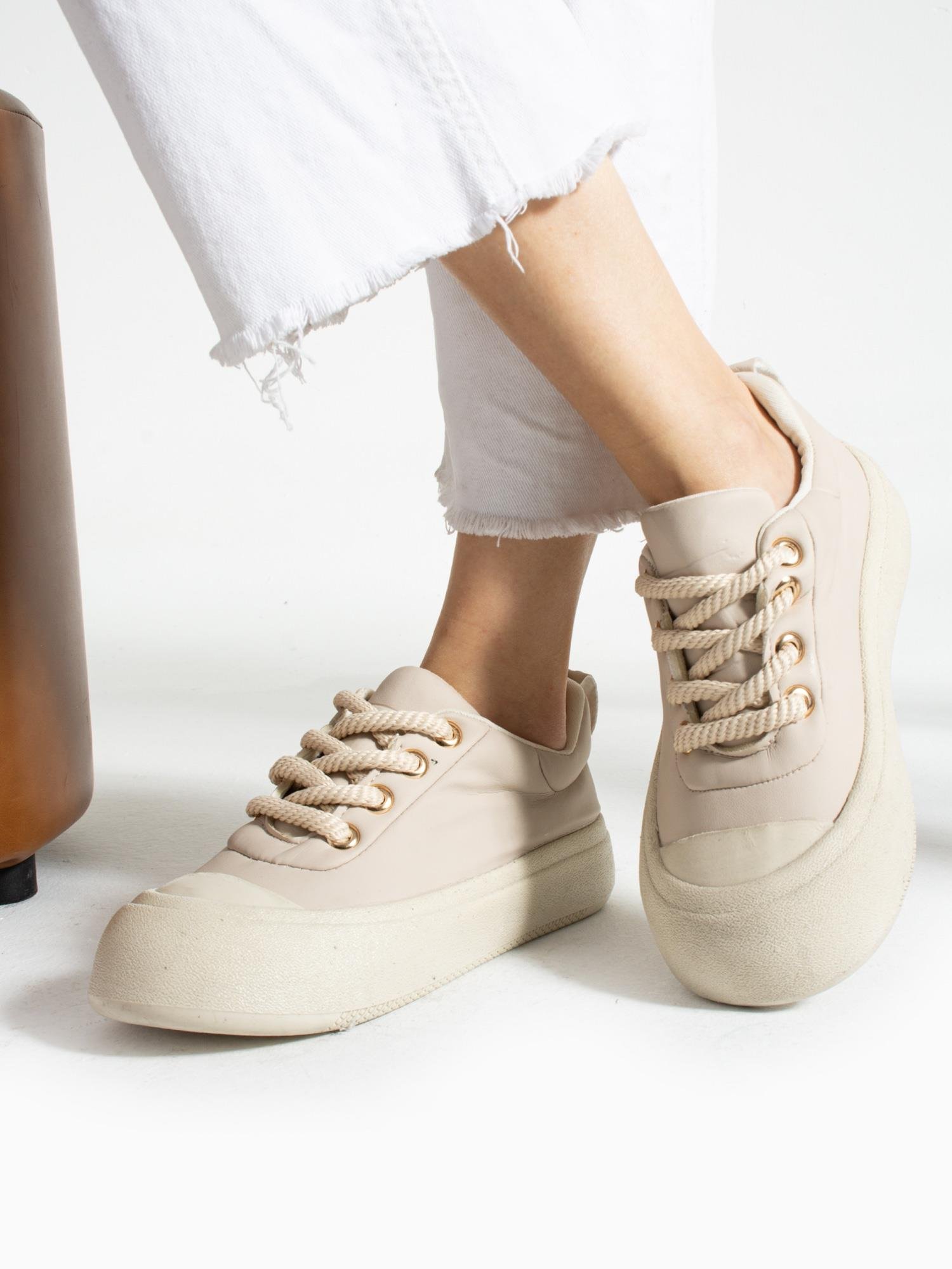 ZENY Krem Kadın Sneakers