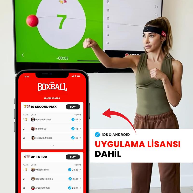 Boxbollen Uygulama Entegrasyonlu Giyilebilir Boks Topu