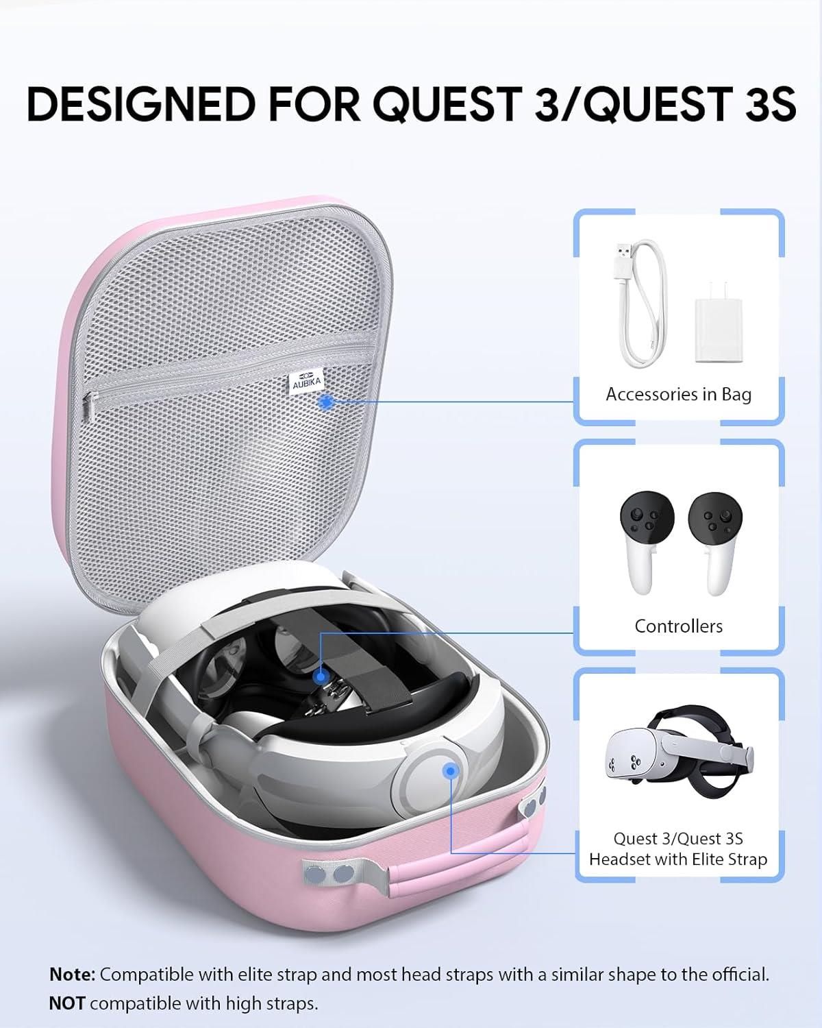 Aubika VR-MR Başlığı Taşıma Çantası Pembe
