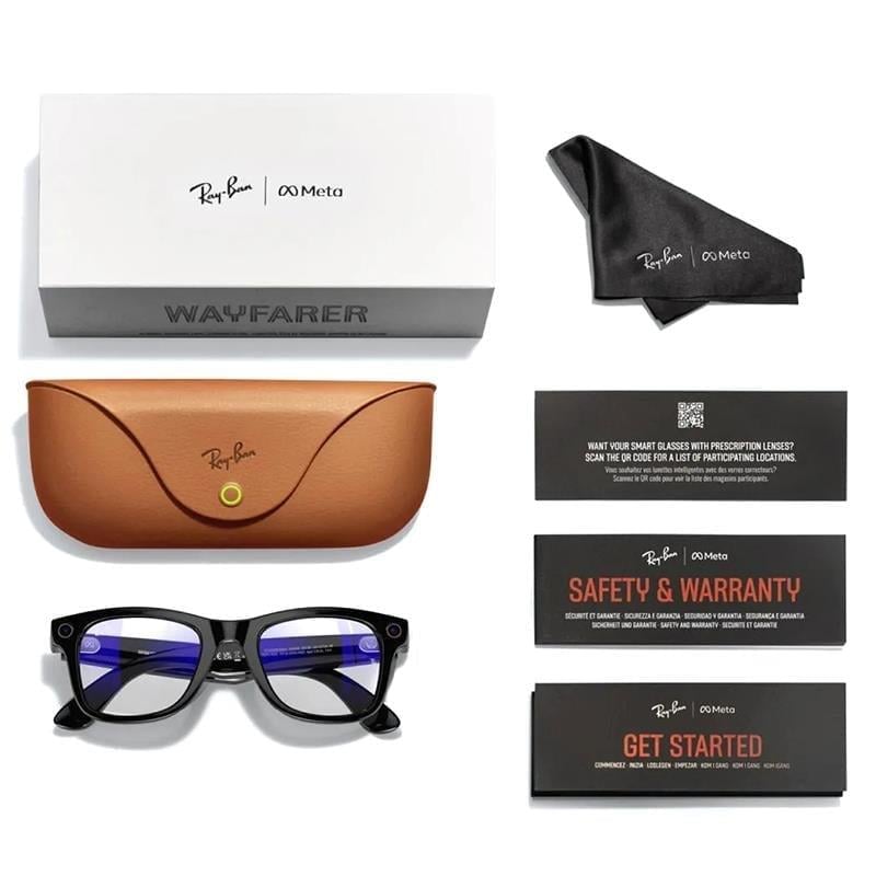 Ray-Ban | Meta Wayfarer Akıllı Gözlük Parlak Siyah Şeffaf