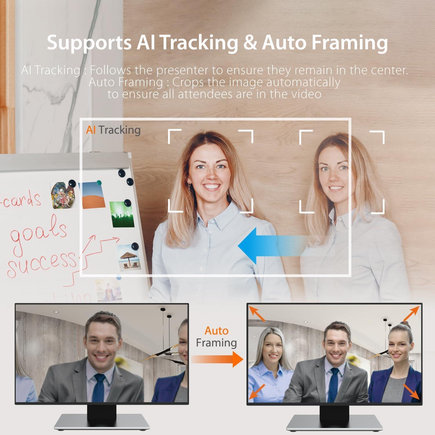 j5create AI Destekli 360 Video Konferans Toplantı ve Web Kamerası Uzaktan Kumanda Dahil (JVU368)