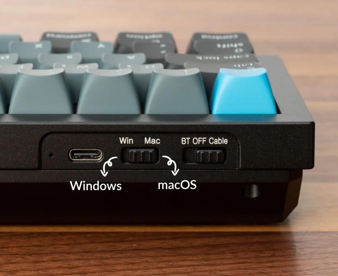 Keychron Q2 Pro RGB QMK/VIA Özel Mekanik Klavye - DE Layout - Karbon Siyahı