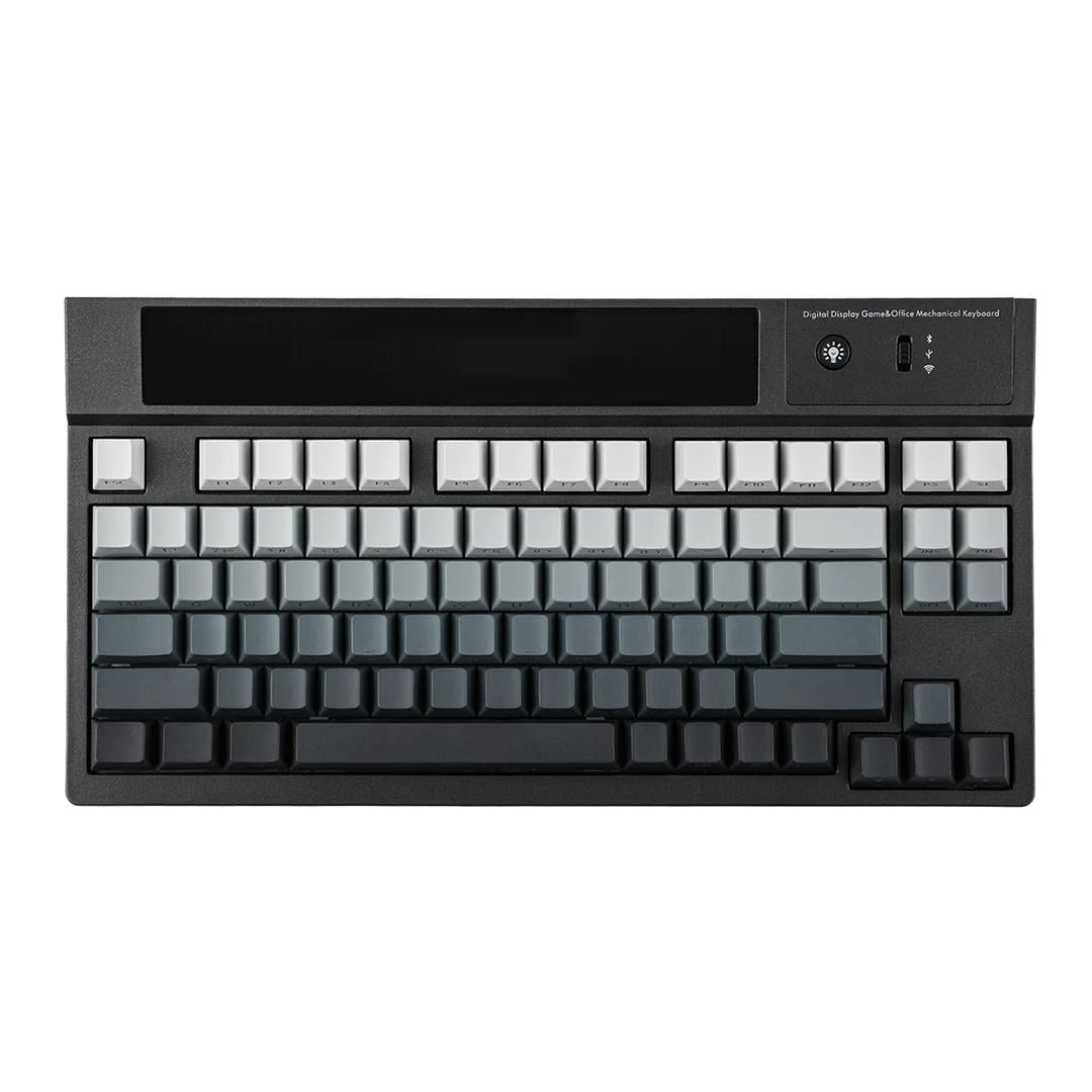 EPOMAKER DynaTab 75X RGB LED Ekranlı Kablosuz Mekanik Oyun Klavyesi Siyah