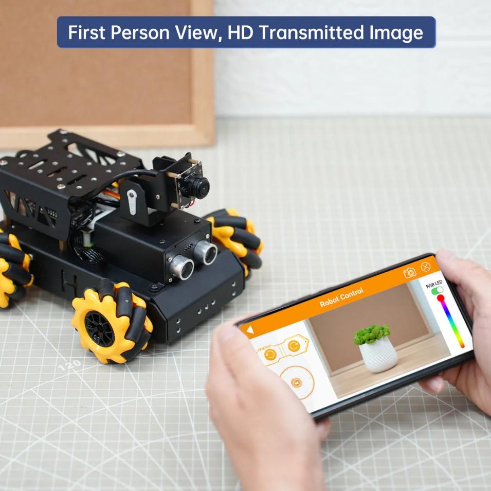 Hiwonder TurboPi Mecanum Tekerli Robot Araba Kiti Açık Kaynak - RPi 4B Dahil Değil