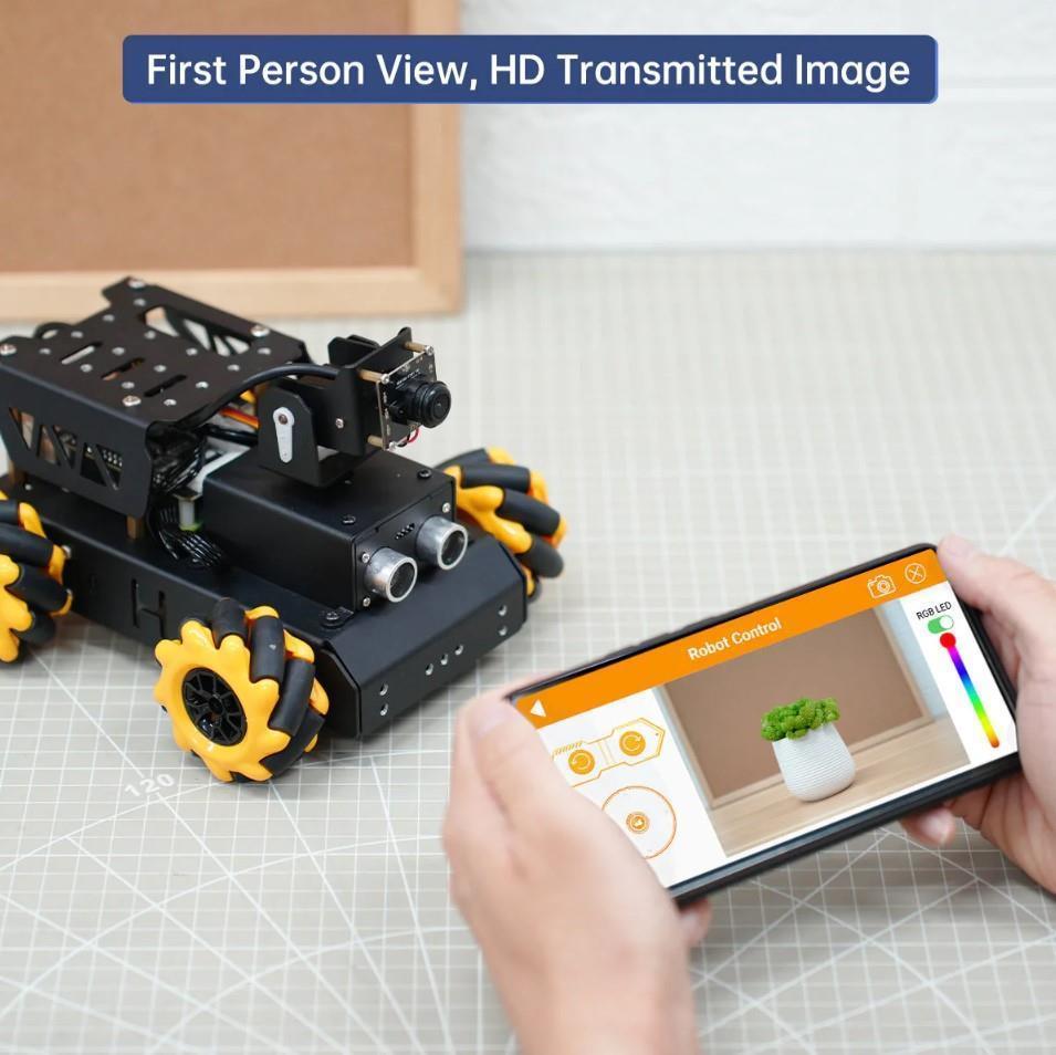 Hiwonder TurboPi Mecanum Tekerli Robot Araba Kiti Açık Kaynak - RPi 4B Dahil Değil