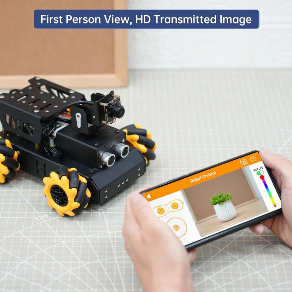 Hiwonder TurboPi Mecanum Tekerli Robot Araba Kiti Açık Kaynak - RPi 4B Dahil Değil