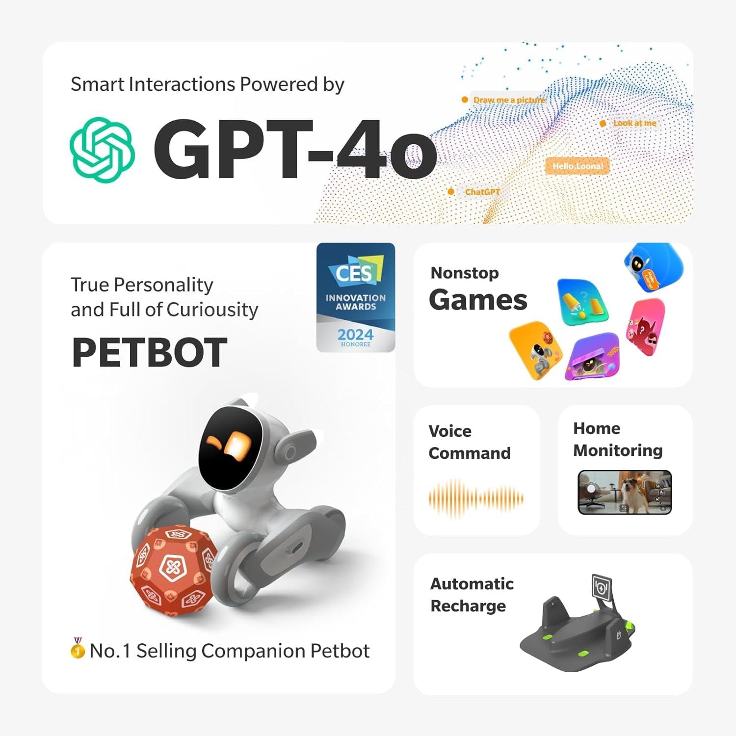 Loona AI Petbot ChatGPT-4o Akıllı Robot Köpek