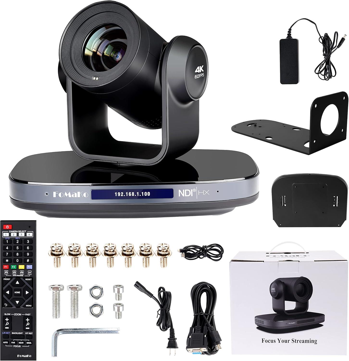 FoMaKo 20x Optik Zoom 4K Ai Yapay Zeka Destekli İzleme NDI PTZ Kamera K820N