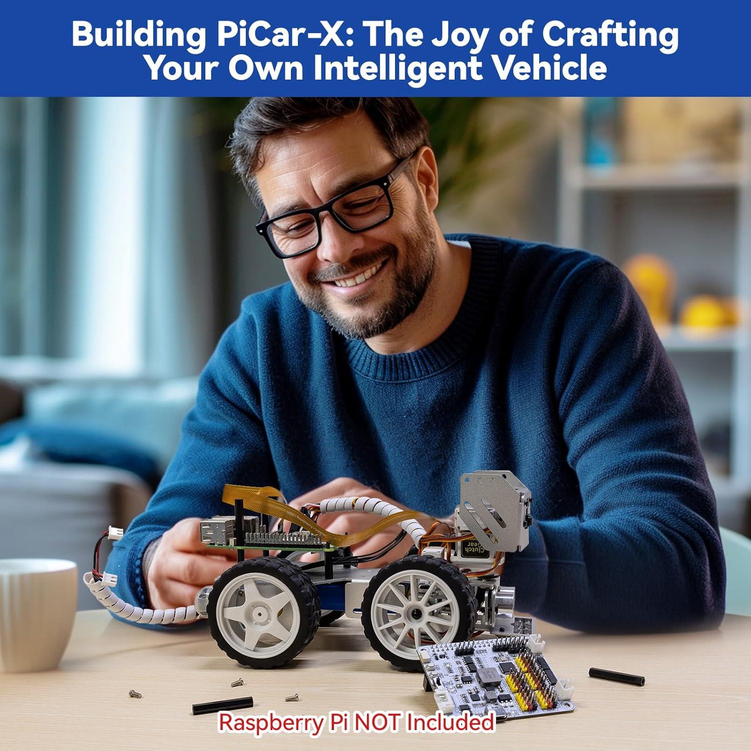SunFounder Picar-X ChatGPT-4o ve Ai Kamera Destekli Robot Araba Kiti RPI Dahil Değil
