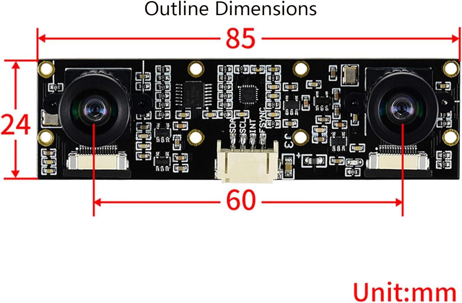 Waveshare 8 MP Binoküler Stereo Derinlik Kamera Modülü IMX219-83