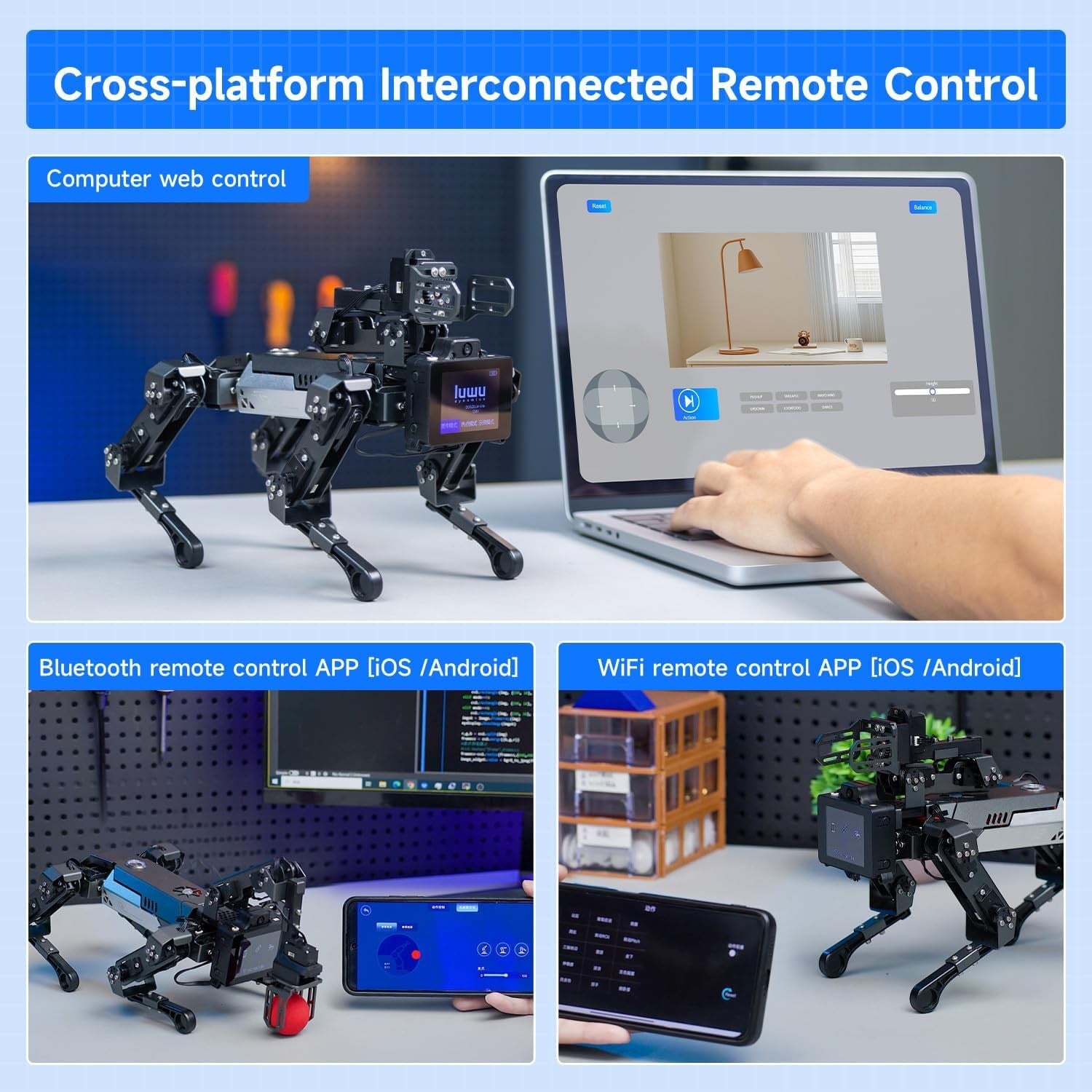 Yahboom DOGZILLA Lite CM4 AI Raspberry Pi Destekli Robot Köpek