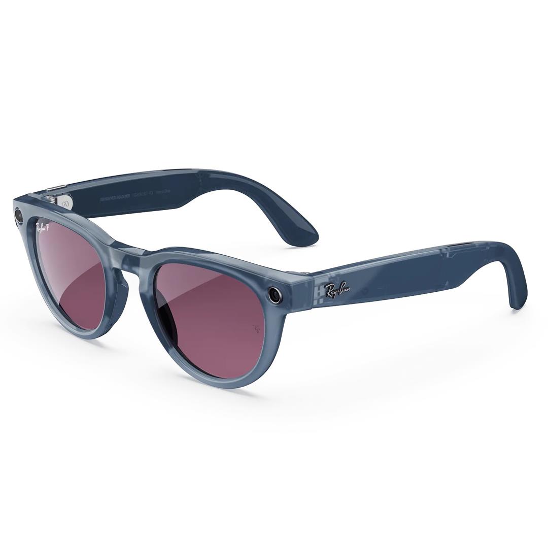 Ray-Ban Meta Headliner Kameralı Yapay Zekalı Akıllı Gözlük Shiny jeans Dusty Red 52 Beden