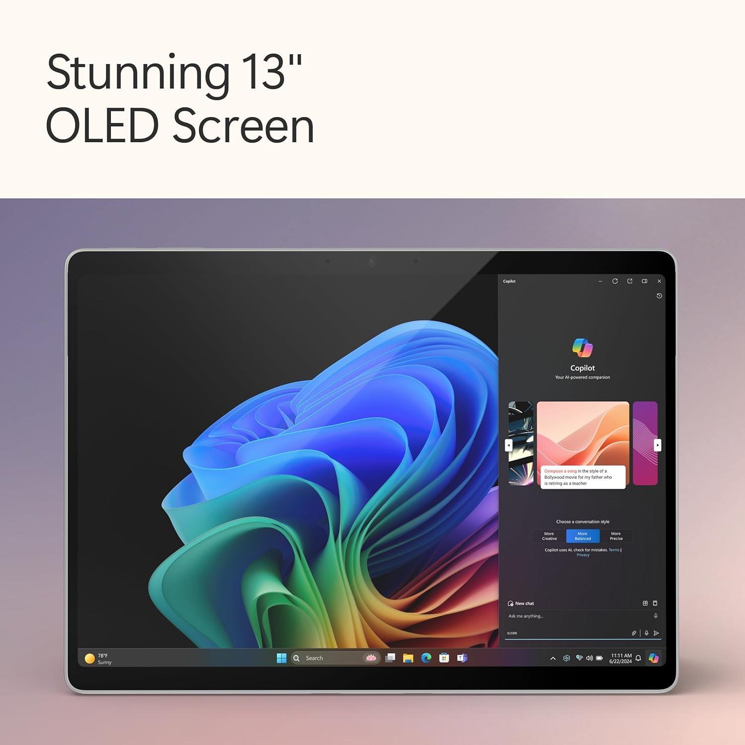 Microsoft Surface Pro 11. Nesil 2024 13 inç OLED Copilot+PC 16GB RAM 1TB SSD Kumul