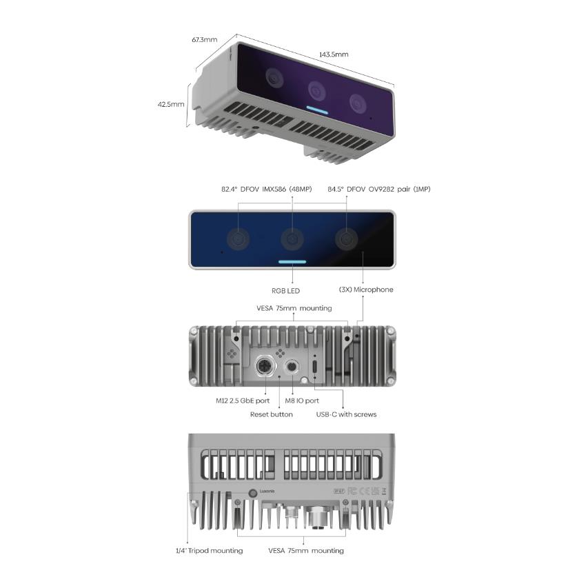 Luxonis OAK 4D Edge AI Stereo Vision Kamera
