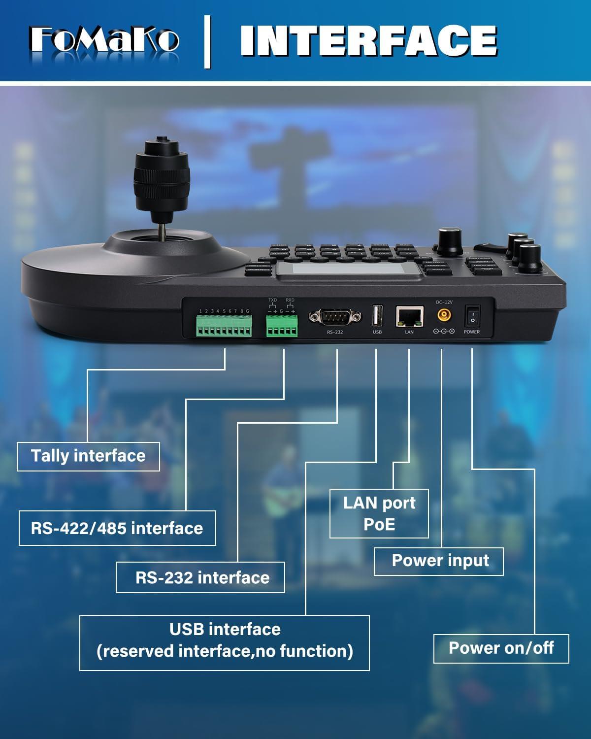 FoMaKo PTZ Kamera Kontrol Cihazı KC608 Pro