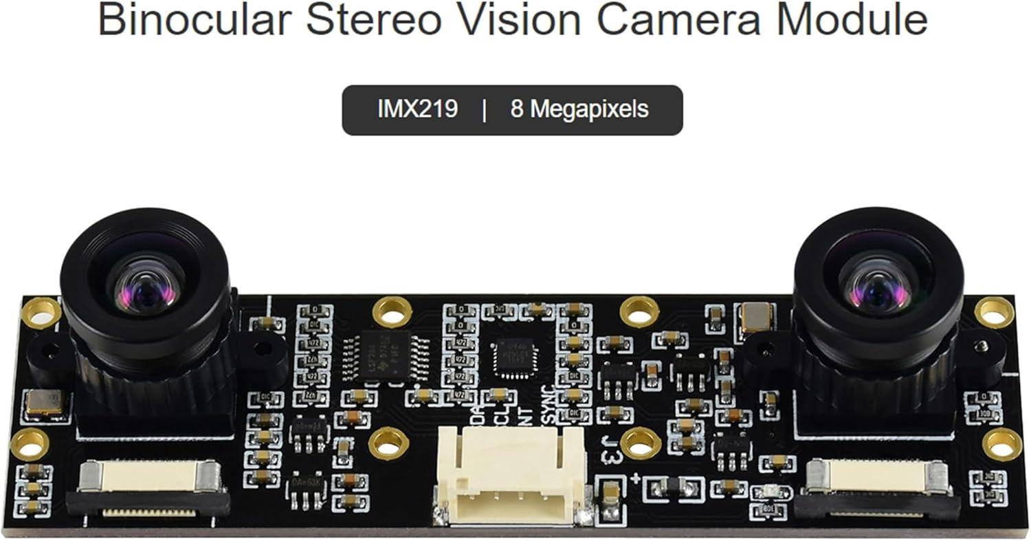 Waveshare 8 MP Binoküler Stereo Derinlik Kamera Modülü IMX219-83