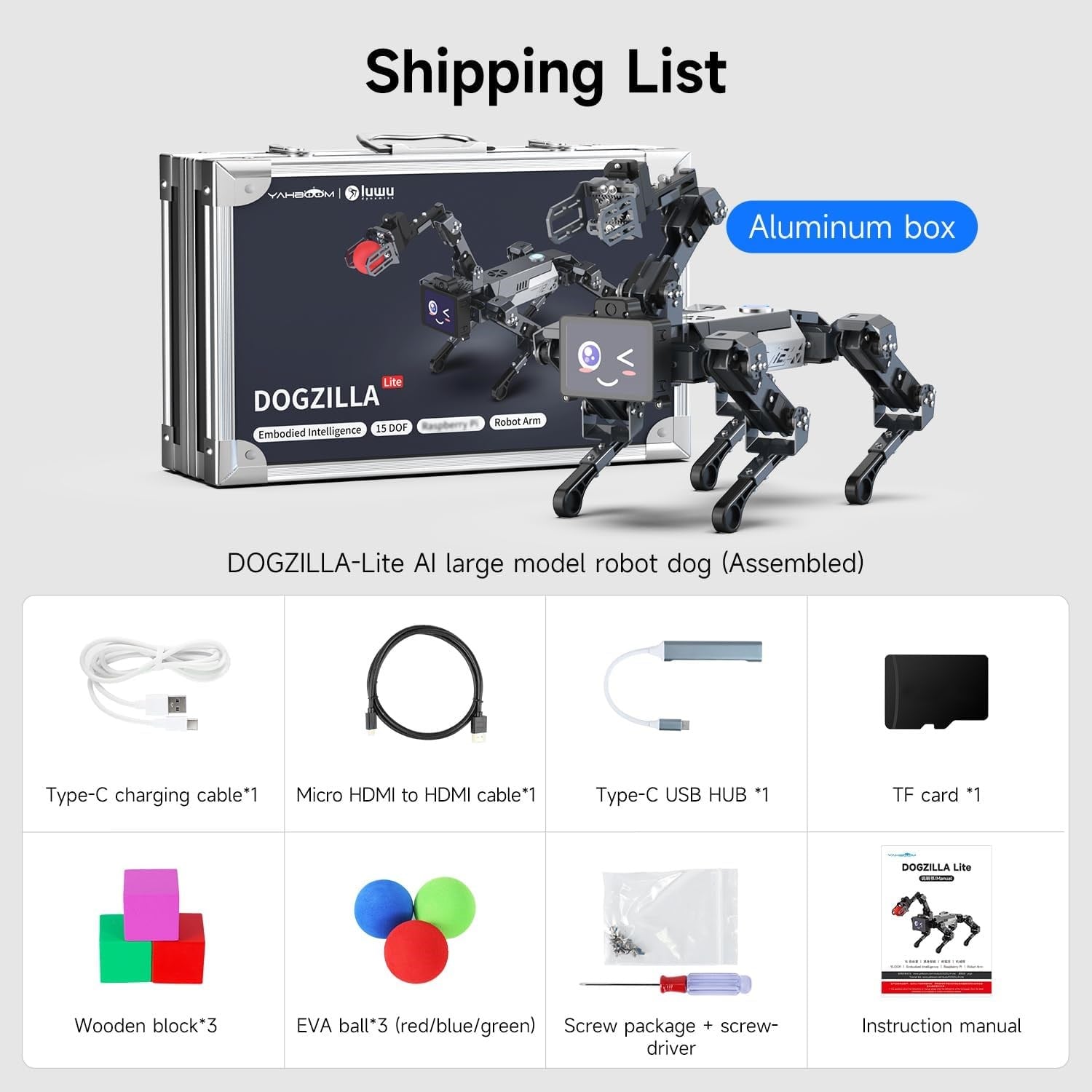 Yahboom DOGZILLA Lite CM4 AI Raspberry Pi Destekli Robot Köpek