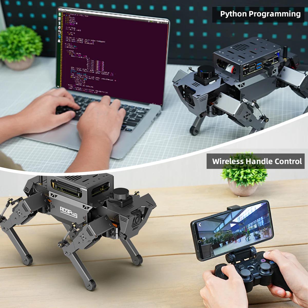 Hiwonder ROSPug Jetson Nano ROS Destekli Açık Kaynak Dört Ayaklı Robot Köpek