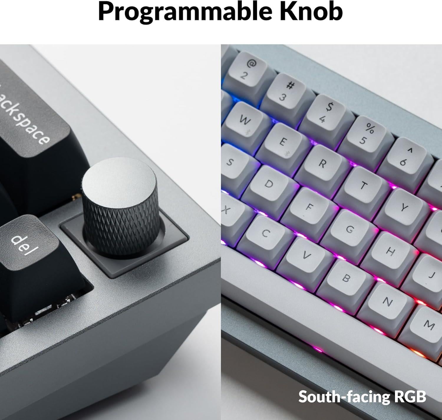Keychron Q2 Pro QMK/VIA RGB Kablosuz Özel Mekanik Klavye Gri