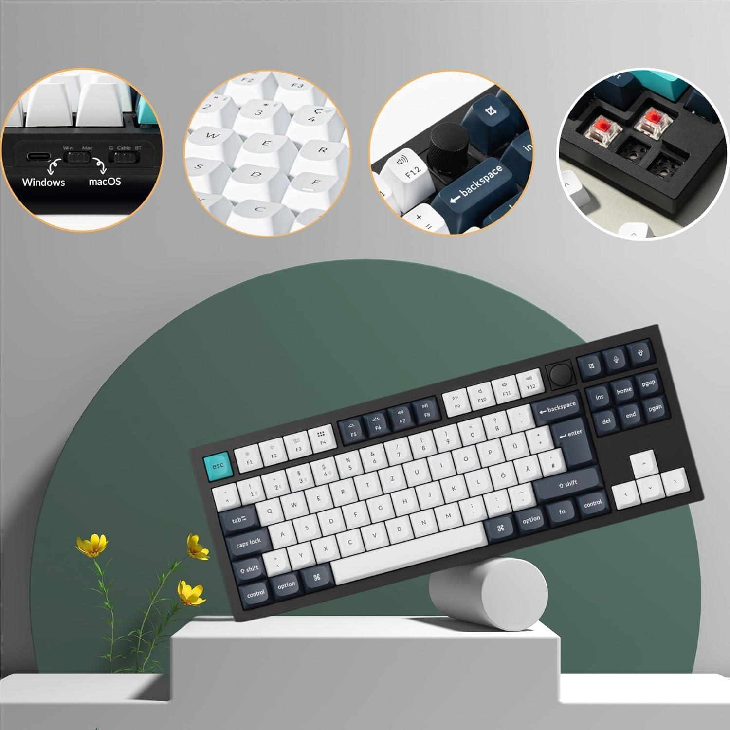 Keychron Q3 Max QMK/VIA Kablosuz Özel Mekanik Klavye