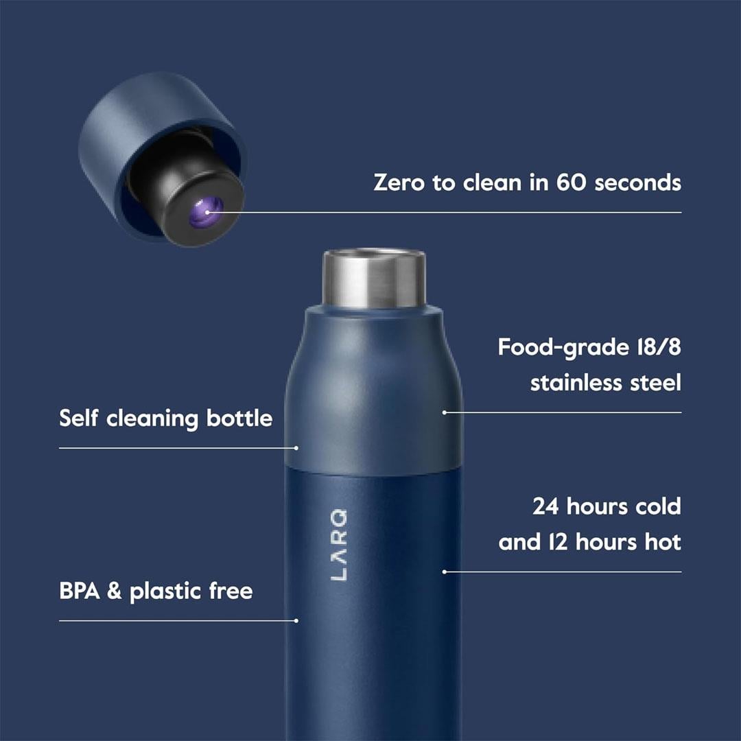 LARQ Bottle PureVis UV Su Arıtıcı Kendini Temizleyen Yalıtımlı Paslanmaz Çelik Su Şişesi