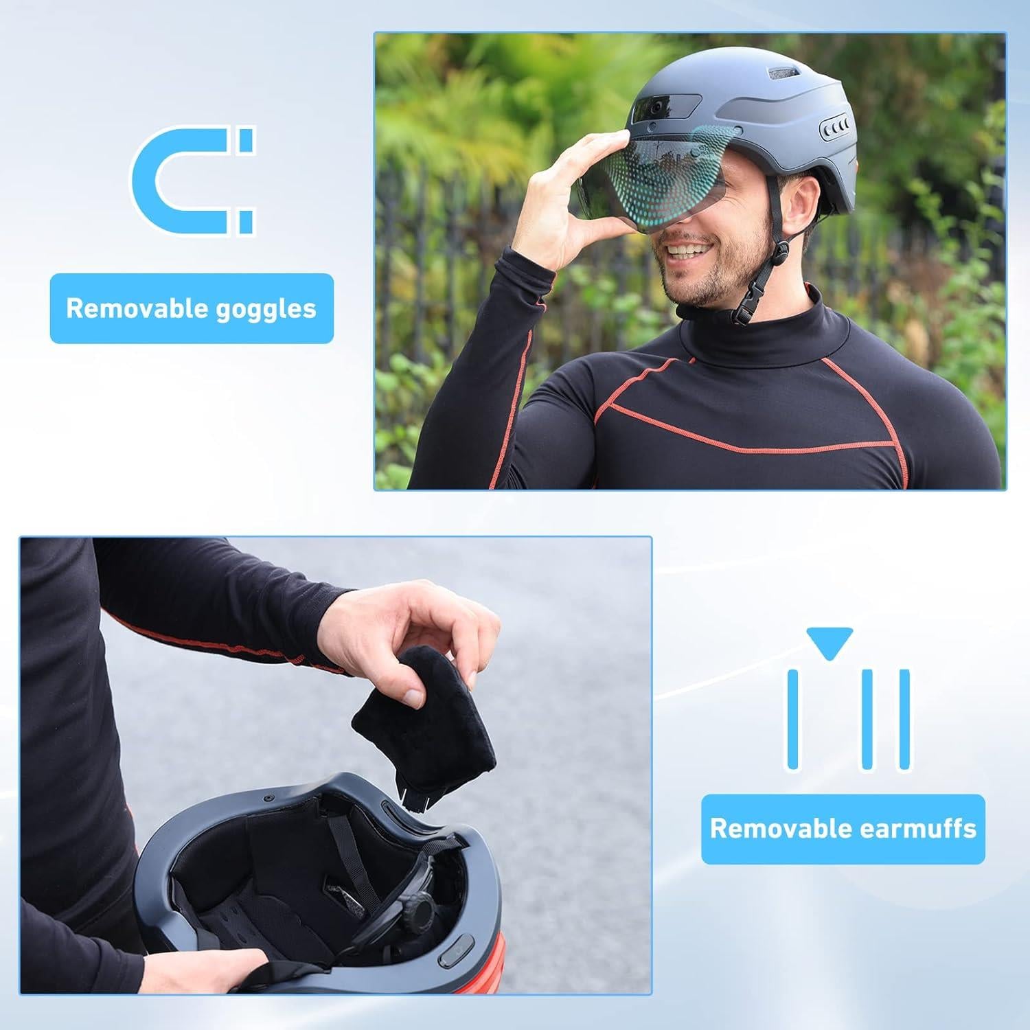 KRACESS KRS-S1 Akıllı Bisiklet Kaskı