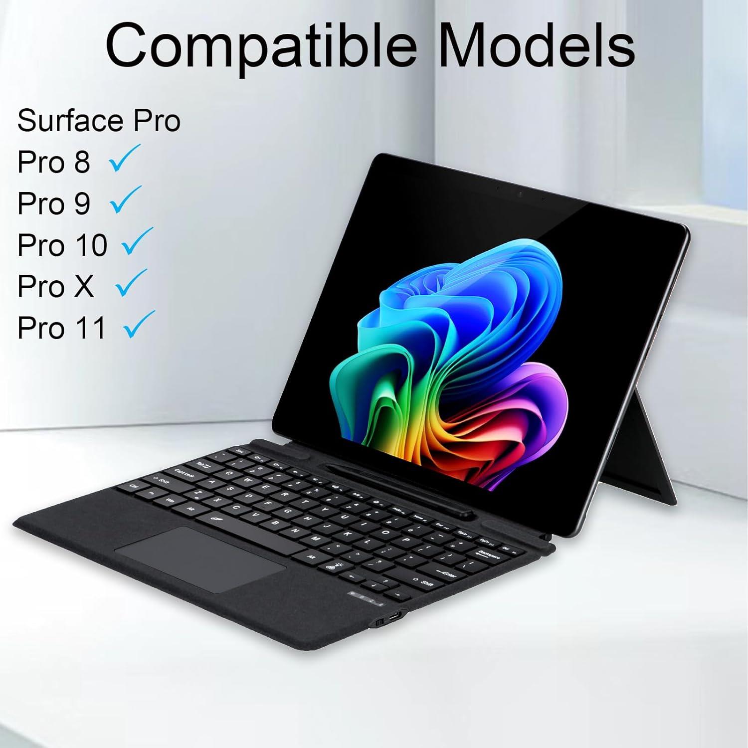 Microsoft Surface Pro 11 10 9 8 X İçin Slim Pen Yuvalı Zoof Signature Klavye
