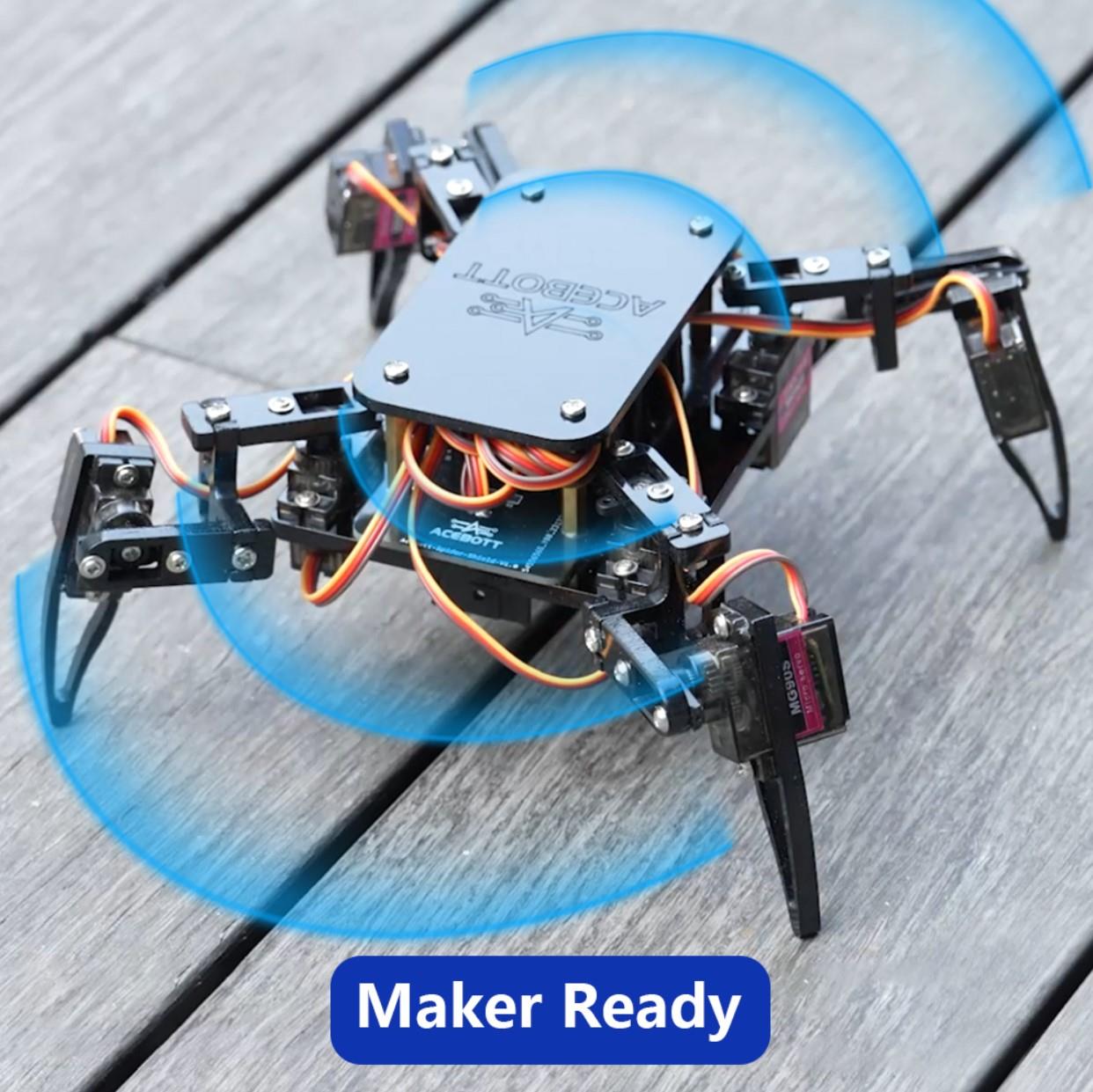 Acebott ESP8266 Arduino Dört Ayaklı Biyonik Örümcek Robot Kiti