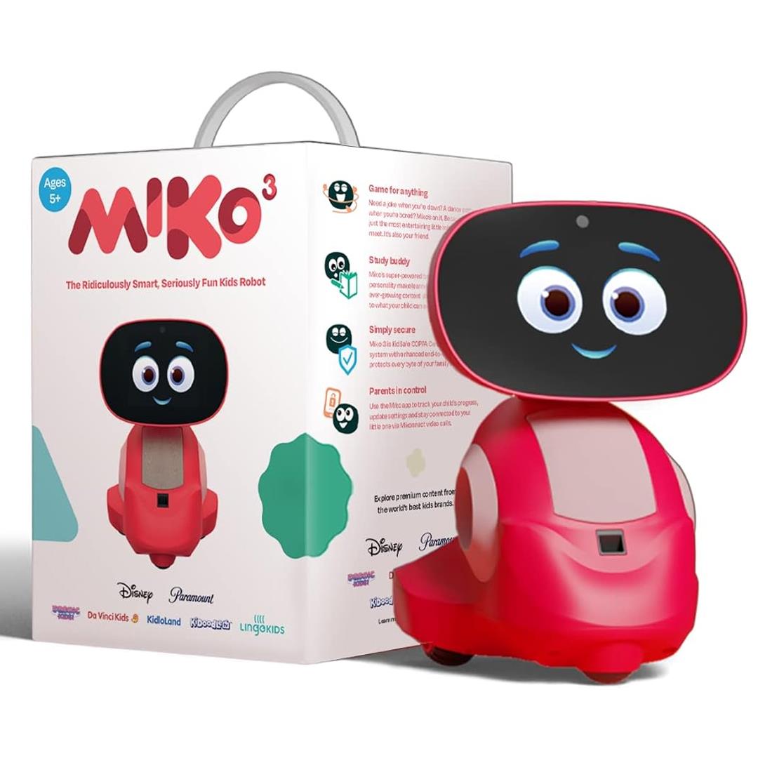 Miko 3 Çocuklar İçin Yapay Zeka Robotu-Kırmızı