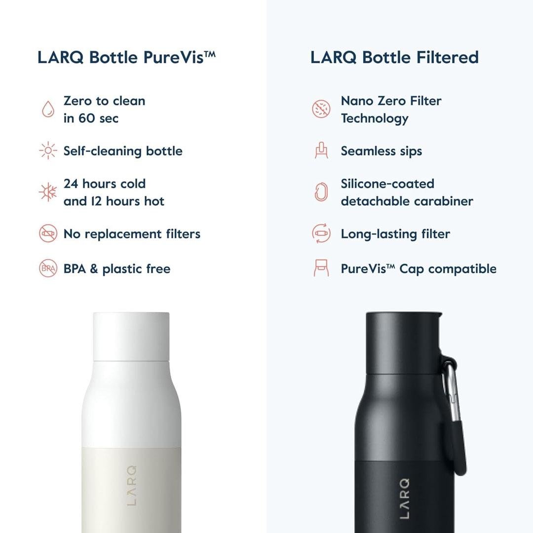 LARQ Bottle PureVis UV Su Arıtıcı Kendini Temizleyen Yalıtımlı Paslanmaz Çelik Su Şişesi