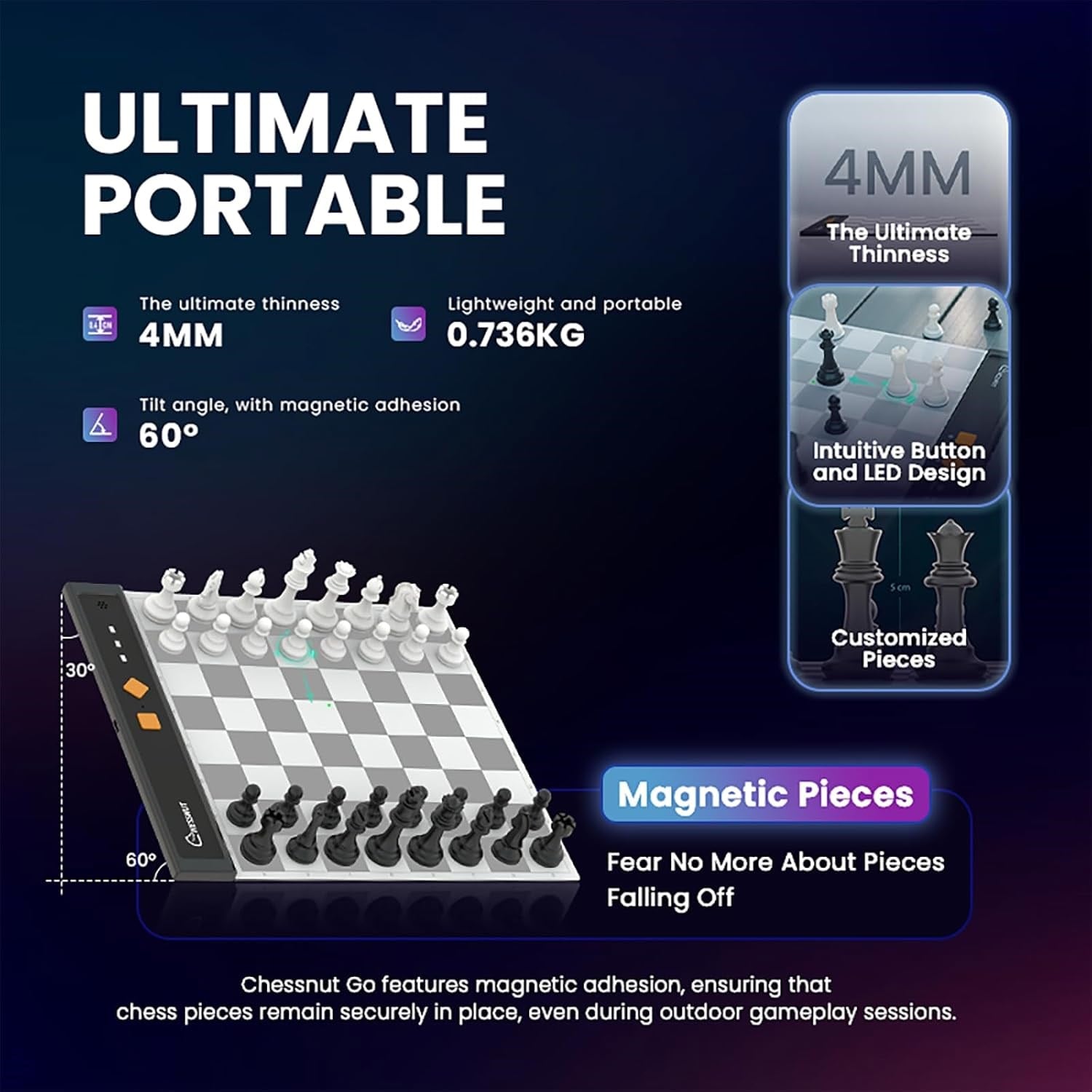 Chessnut Go Akıllı Elektronik Satranç Tahtası