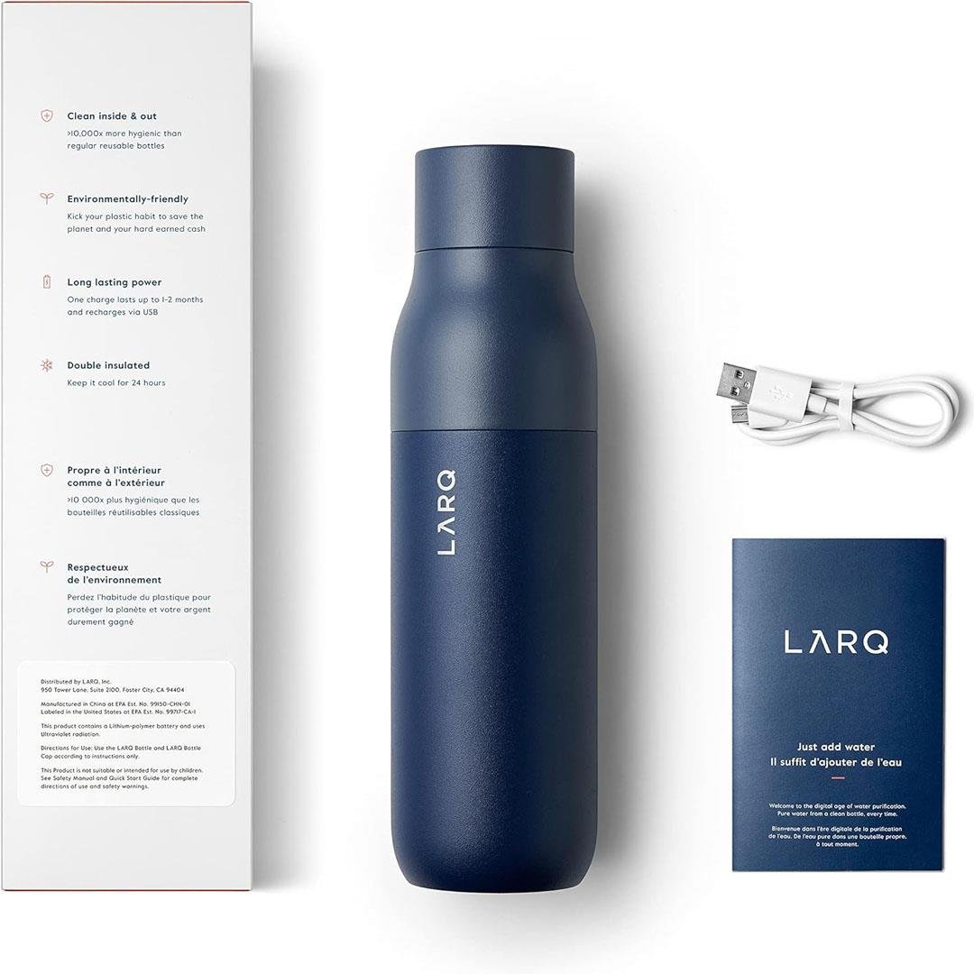 LARQ Bottle PureVis UV Su Arıtıcı Kendini Temizleyen Yalıtımlı Paslanmaz Çelik Su Şişesi
