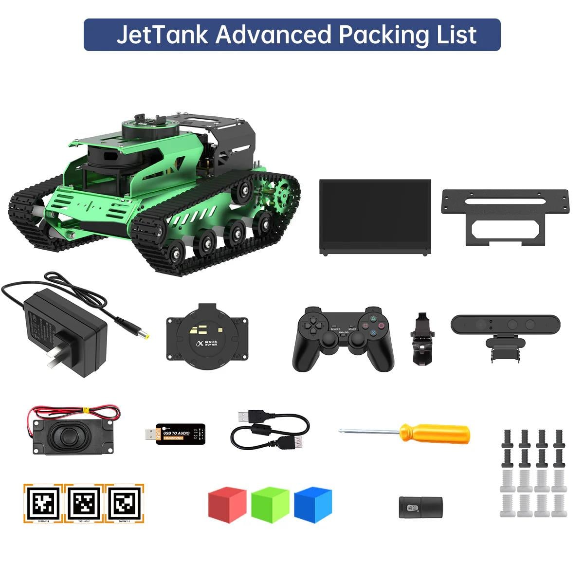 Hiwonder JetTank ROS Robot Tank – Gelişmiş Yapay Zeka ve SLAM Destekli Eğitim Robotu