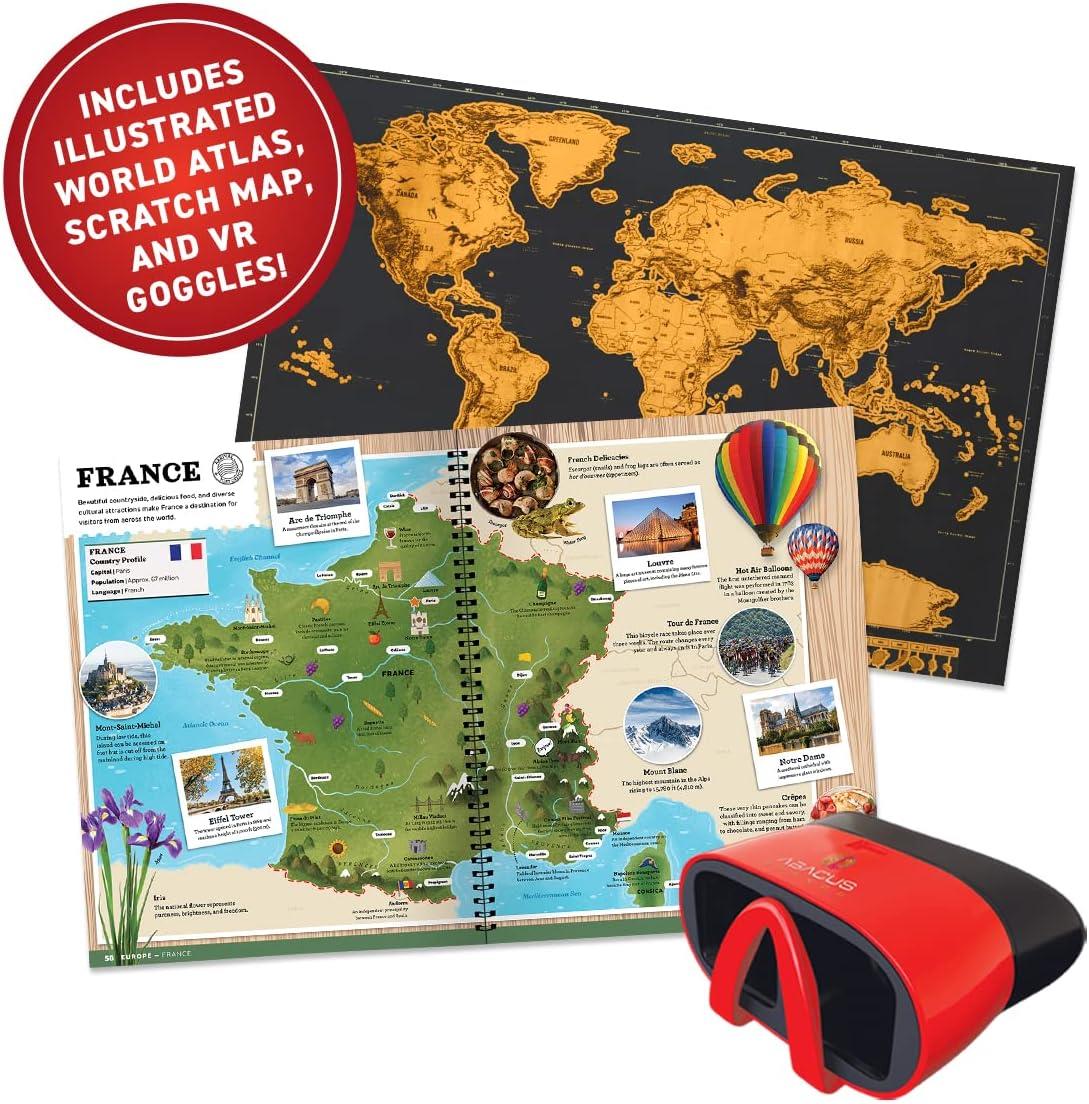 STEM 10 Yaş Üzeri VR Sanal Gerçeklik Dünya Atlası Eğitim Seti
