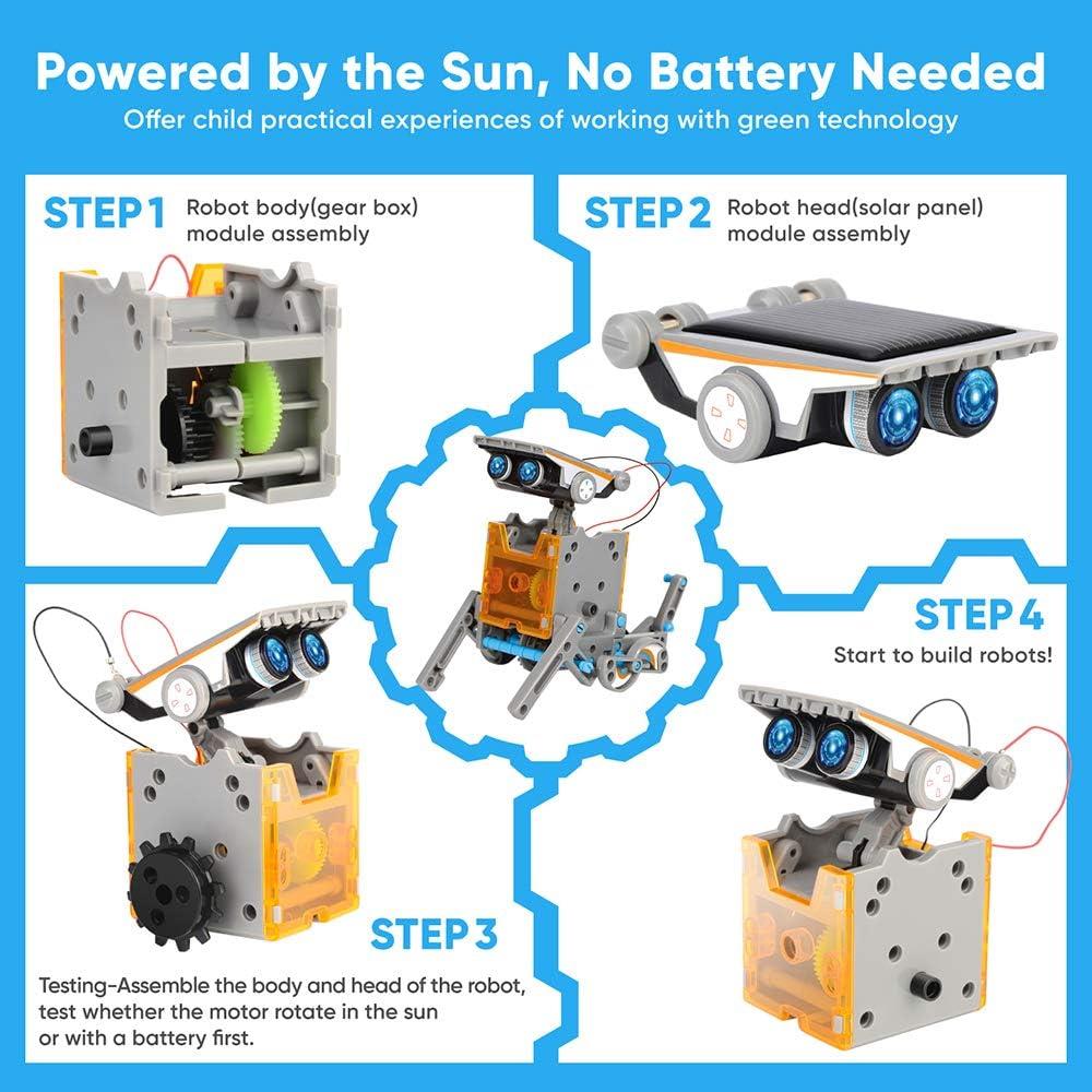STEM 12'si 1 arada Solar Robot Oyuncak