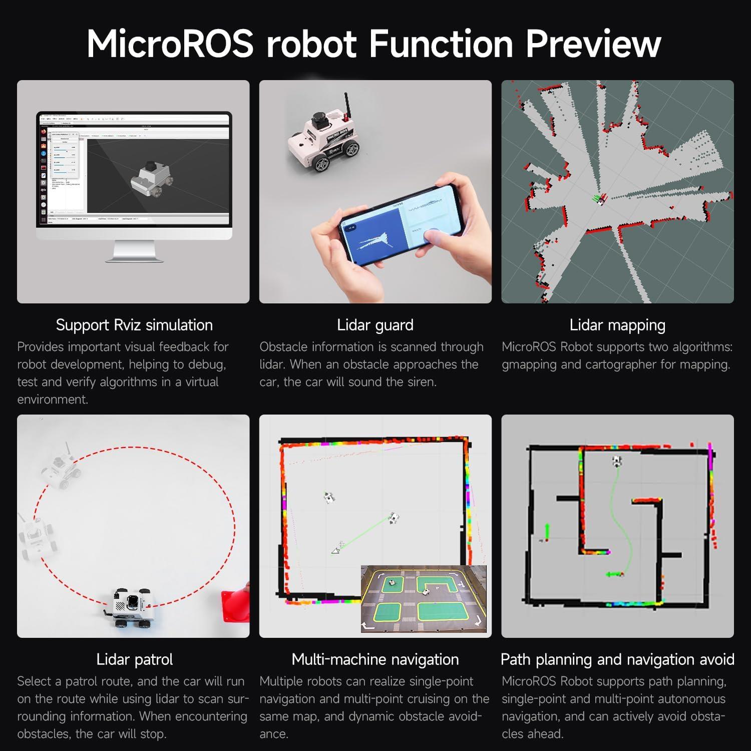 Yahboom ESP32 MicroROS ROS2 Python Programlama Robot Araba Kiti