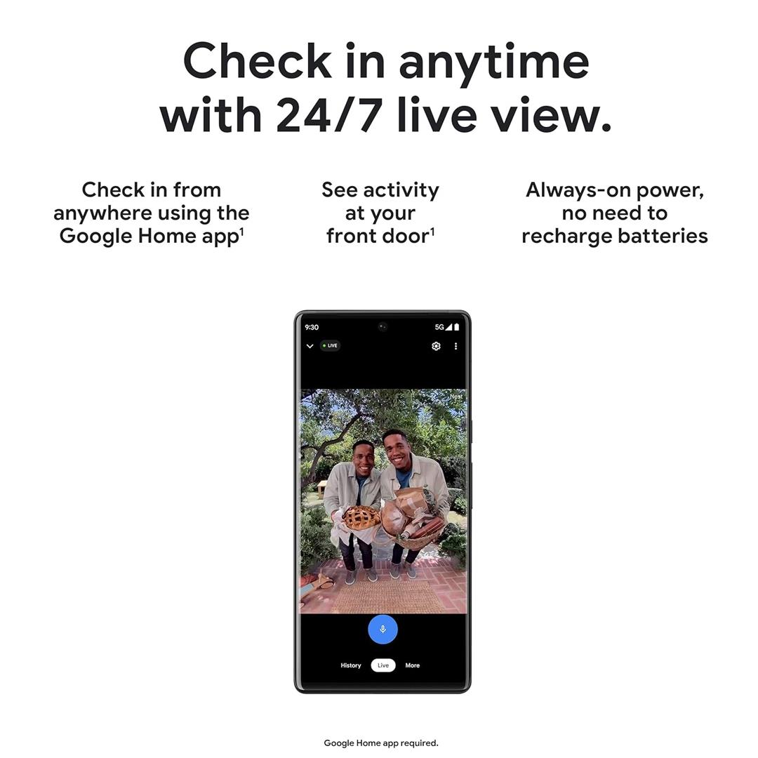 Google Nest Kapı Zili Kablolu 2. Nesil