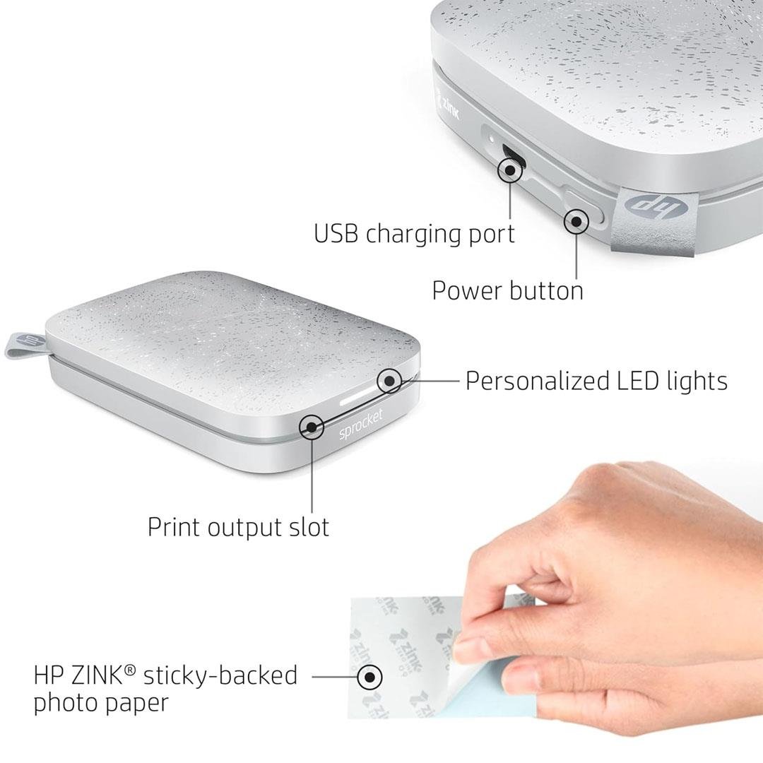 HP Sprocket Anında Akıllı Telefon Fotoğraf Yazıcısı