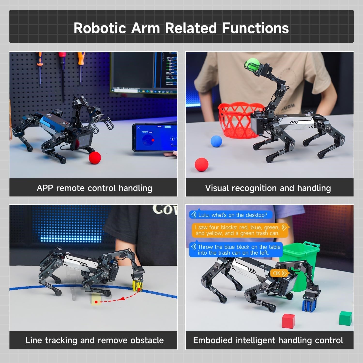 Yahboom DOGZILLA Lite CM4 AI Raspberry Pi Destekli Robot Köpek
