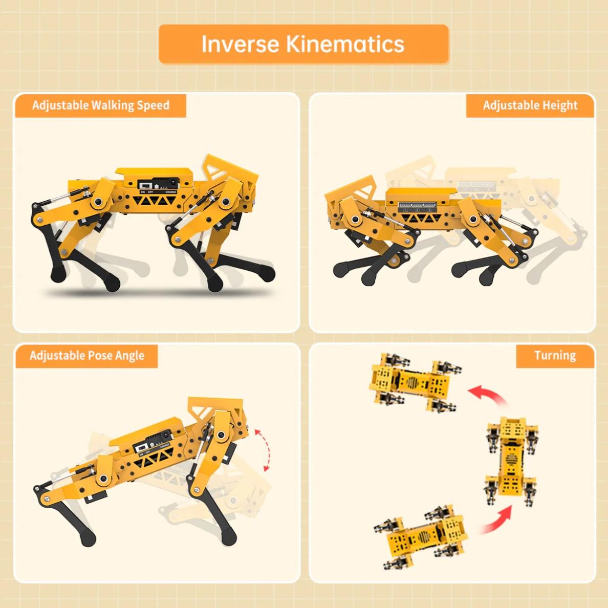 MechDog Hiwonder Açık Kaynaklı AI Robot Köpek ESP32 Kontrol Cihazı - Standart Kit
