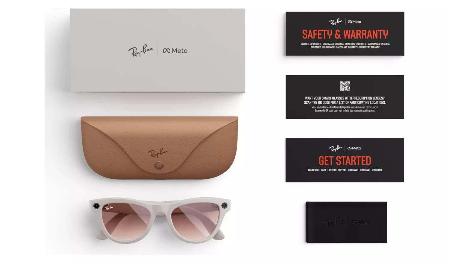 Ray-Ban Meta Skyler Yapay Zeka Akıllı Gözlük Shiny Chalky Gray Cinnamon Pink 52 Beden