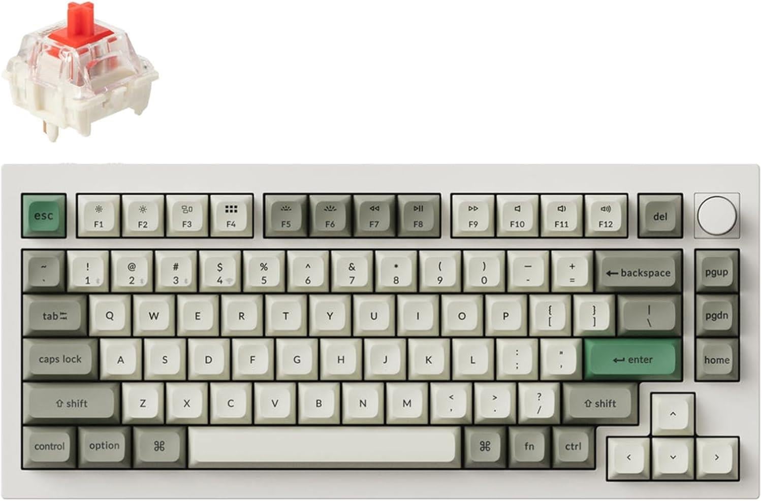 Keychron Q1 Max RGB QMK/VIA Özel Mekanik Klavye - Beyaz